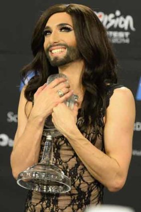 Gender bending beard: Austrian pop star Conchita Wurst.