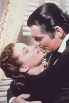 Lip service: Clark Gable goes in for the kill with Vivien Leigh in <em>Gone with the Wind</em>.