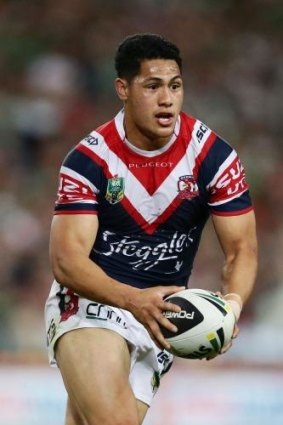 Out of the shadows: Roosters youngster Roger Tuivasa-Sheck.