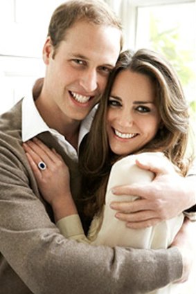 One of the official photographs of Prince William and Kate Middleton.