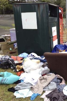 Charity bins are increasingly a target for dumping or theft.
