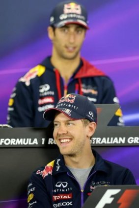Red Bull Racing's Sebastian Vettel and Daniel Ricciardo.