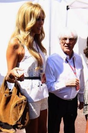 Ecclestone with his two daughters, Petra (L) and Tamara.