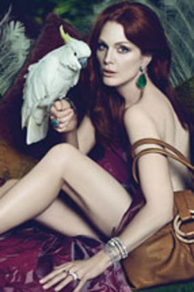 Julianne Moore in an advertising campaign for Bulgari.