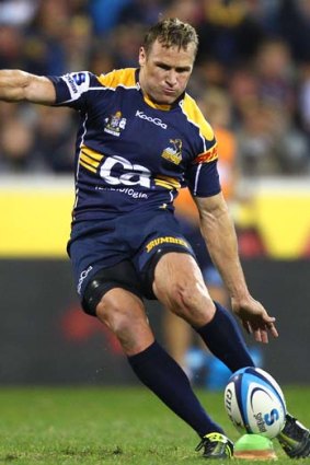 Matt Giteau dragged the Brumbies to victory against the Hurricanes in round eight.