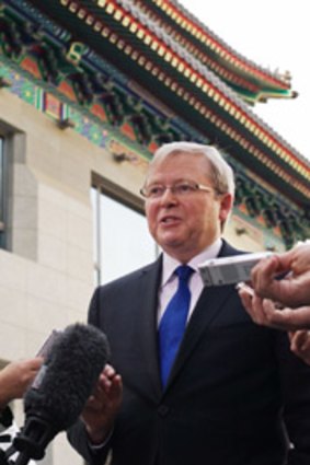 Kevin Rudd says Australia will continue to deepen military ties with China.