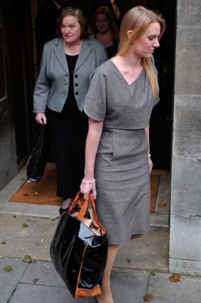 Rosemary Saunders, left, and Charlotte Saunders, the mother and sister of barrister Mark Saunders at the  inquest into his death.