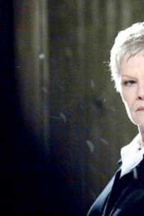 Judi Dench as spy master M in the James Bond series.
