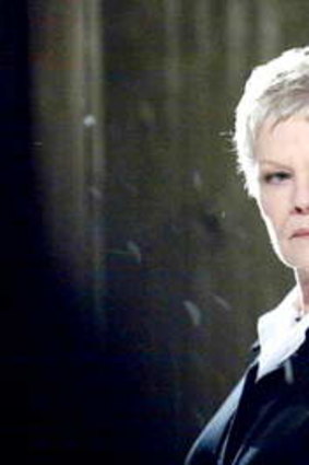 Judi Dench as spy master M in the James Bond series.