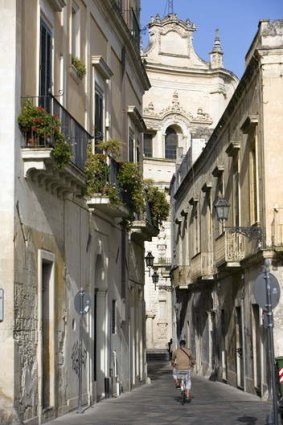 The sandstone streets of Lecce.