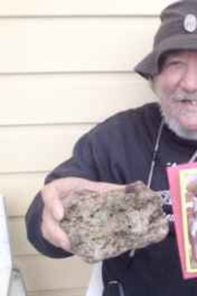Denis Wilson and his pumice present