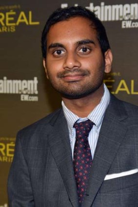 <i>Parks and Recreation</i> star Aziz Ansari arrives at L'Oreal's pre-Emmy party.