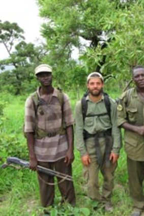 Dr Philipp Henschel (second from left) and his team of surveyors in Nigeria.