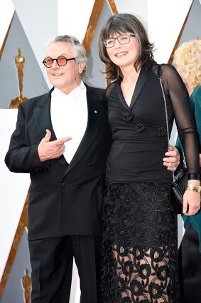 Director George Miller and editor Margaret Sixel, his wife, at the Academy Awards.  