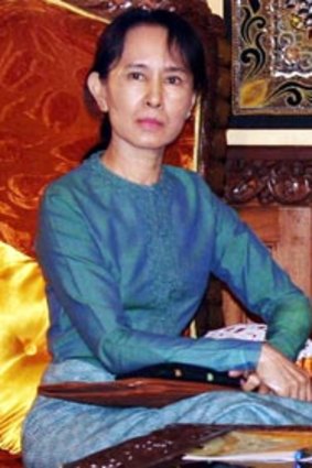 Captive...Aung San Suu Kyi in January this year.