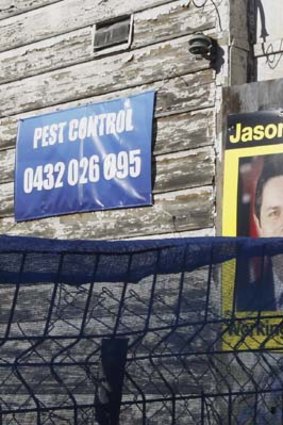 Clare control: A badly placed election poster.