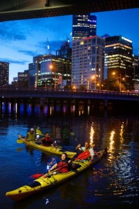 Voyagers: Yarra River night kayaking tours by Sea Kayak Australia.