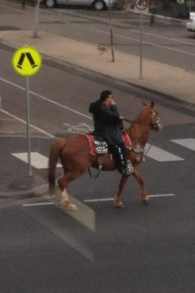 Mario rides his horse through St Kilda and Port Melbourne.