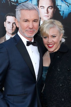 Luhrmann with wife Catherine Martin at the <i>Gatsby</i> premiere in New York.