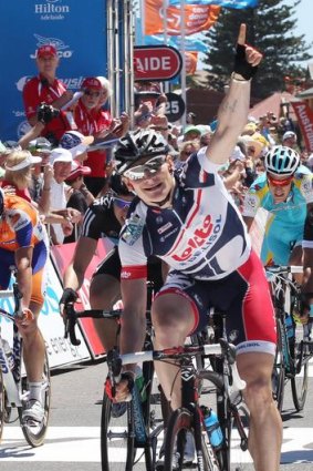Andre Greipel wins his second stage of the Tour Down Under yesterday.