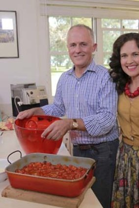 Malcolm Turnbull during his visit to Annabel Crabb's <i>Kitchen Cabinet</i>.