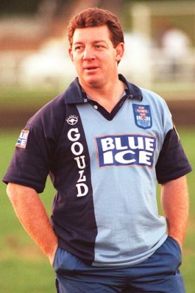 Blues brother ... Gould, pictured in 1996,  is the most successful Origin coach in history.