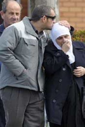 Mourners arrive for the funeral of Macchour Chaouk  at Preston Mosque.