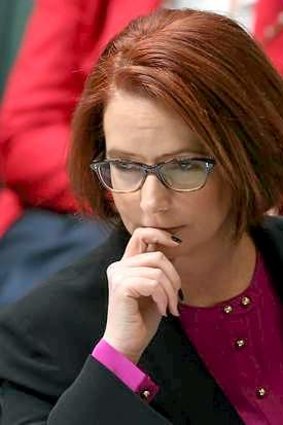 Prime Minister Julia Gillard during question time at Parliament House in Canberra this week.