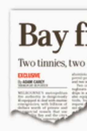 <i>The Age’s</i> report from January pointing to the MFB’s lack of a large firefighting vessel.
