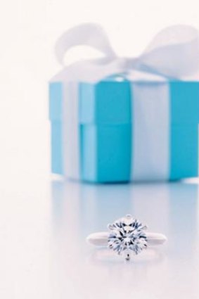 The Tiffany Setting diamond engagement ring from $5000.