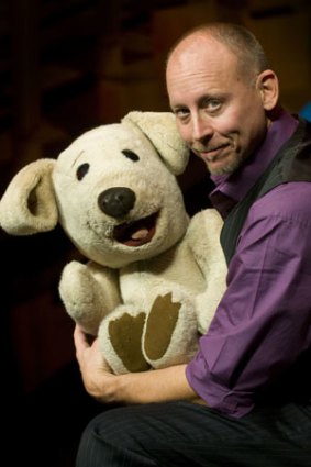 David Strassman ventriloquist with his puppet Ted E Bare.