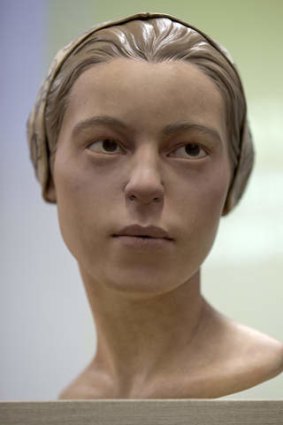 A  facial reconstruction of "Jane of Jamestown" at the Smithsonian's National Museum of Natural History in Washington.