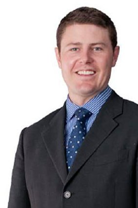 Suspended from his lobbyist job ... Rowland employee Jonathon Flegg, son of Bruce Flegg.