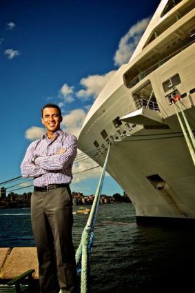 Ian Creswell, cruise director with Celebrity Cruises at the Overseas Passenger Terminal, Sydney.