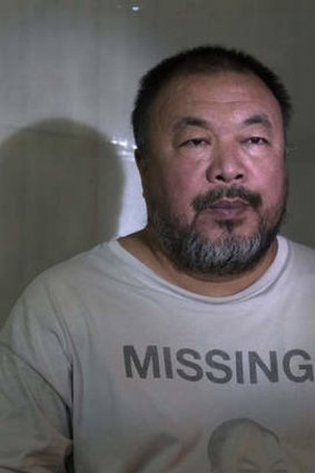 Dissident: Chinese artist Ai Weiwei in a replica of his 2011 jail cell.
