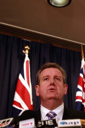 Absent ... the state budget will keep NSW Premier Barry O'Farrell away from the summit.