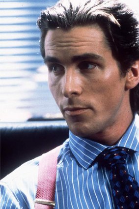 Christian Bale as Patrick Bateman in the movie of <I>American Psycho</i>.