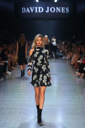 Megan Irwin wearing Camilla and Marc in the David Jones Gala Runway at VAMFF on Tuesday.