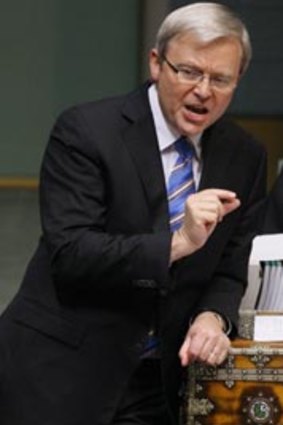 Kevin Rudd...rampant in the opinion polls.