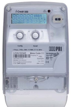 An electricity 'smart meter'.