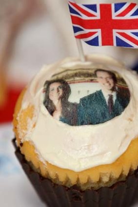 Edible Wills and Kate cupcakes are served at Corogate Cafe in Auckland, New Zealand.