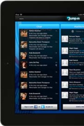 A screenshot of Channel Nine's Jump-In app.