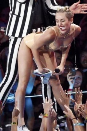 Is this taking music forward? Miley Cyrus' notorious twerk.