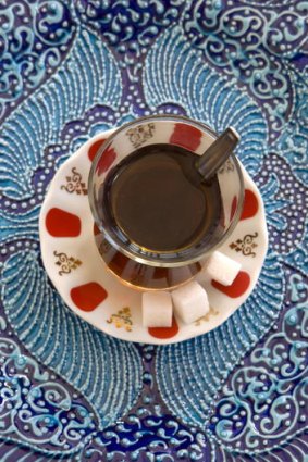 A glass of Turkish Tea.