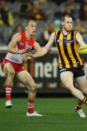 Flexible: Star Hawthorn forward Jarryd Roughead is dangerous in the air and on the ground.