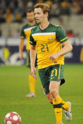 David Carney in action for the Socceroos.
