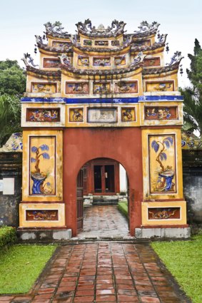 One of many gates to the Forbidden City in Hue.