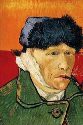 Tormented ... Van Gogh wrote the letter the year before cutting off his ear and then painting Self-portrait with Bandaged Ear in 1889.