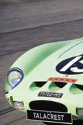 Thoroughbred ...  the 1962 green Ferrari GTO.