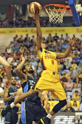 Slam: Import Mustapha Farrakhan grabs two points for the Tigers.